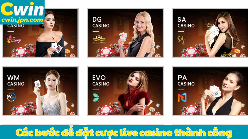 Các bước để đặt cược live casino thành công