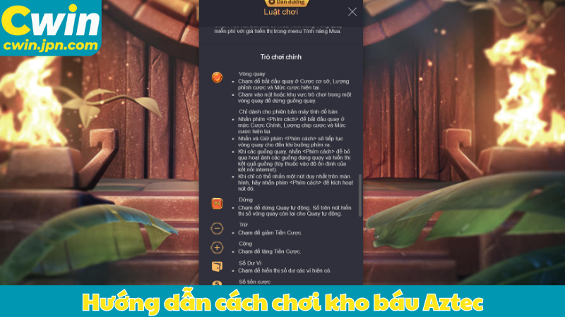 Hướng dẫn cách chơi kho báu Aztec