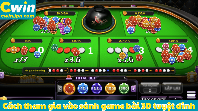 Cách tham gia vào sảnh game bài 3D tuyệt đỉnh