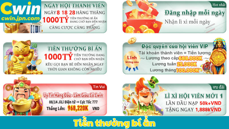 Khuyến mãi tiền thưởng bí ẩn