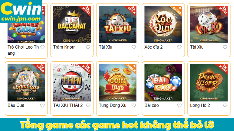 Tổng game các game hot không thể bỏ lỡ