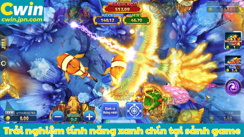 Trải nghiệm tính năng xanh chín tại sảnh game